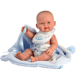 Kép 3/6 - Llorens: Bebito 26 cm-es kisfiú baba kék fürdőköpennyel
