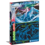 Kép 1/2 - Jégvarázs 2 flureszkáló puzzle 104 db-os – Clementoni