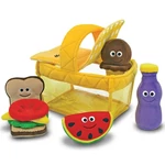 Kép 2/3 - Plüss piknik kosár 9 db-os szett – Melissa & Doug