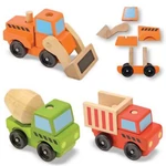Kép 2/3 - Építkezési fa jármű készlet – Melissa & Doug