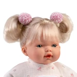 Kép 2/3 - Llorens: Roberta 33 cm-es síró baba cumival virágos ruhában