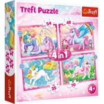 Kép 1/5 - Unikornisok és varázslat 4 az 1-ben puzzle – Trefl