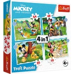 Kép 1/5 - Mickey egér szép napja 4 az 1-ben puzzle – Trefl