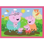 Kép 4/5 - Peppa malac - 4 az 1-ben 12,15,20,24 db-os puzzle - Trefl