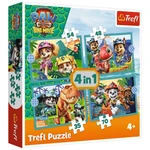Kép 1/5 - Mancs őrjárat kalandok a dinók szigetén 4 az 1-ben puzzle szett - Trefl