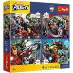 Kép 1/2 - Marvel Bosszúállók - 4 x 88 db-os Premium Plus Kids puzzle - Trefl