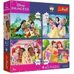 Kép 1/5 - Disney Hercegnők - 4 az 1-ben puzzle 4 x 88 db-os - Trefl
