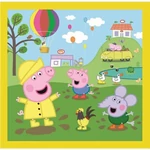 Kép 4/4 - Peppa malac: Egy boldog nap 3 az 1-ben puzzle – Trefl