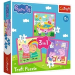 Kép 1/4 - Peppa malac - 3 az 1-ben 20, 36, 50 db-os puzzle - Trefl