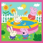 Kép 2/4 - Peppa malac - 3 az 1-ben 20, 36, 50 db-os puzzle - Trefl