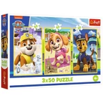 Kép 1/4 - Mancs Őrjárat a mi kiskutyáink 3×50 db-os puzzle – Trefl