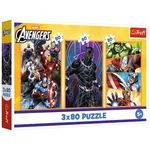 Kép 1/4 - Bosszúállók akciódús napja 3×80 db-os puzzle – Trefl