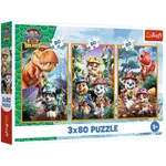 Kép 1/4 - Mancs Őrjárat Dinoszauruszok szigete - 3 x 80db-os puzzle - Trefl