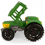 Kép 2/4 - Zöld traktor lovas utánfutóval 38 cm – Wader