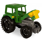 Kép 3/4 - Zöld traktor lovas utánfutóval 38 cm – Wader