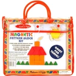 Kép 1/2 - Színes mágneses készségfejlesztő tábla fa formaelemekkel – Melissa & Doug
