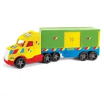 Kép 2/2 - Magic Truck Basic: Kamion dobozos utánfutóval és fénnyel 80 cm-es – Wader