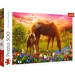 Kép 1/2 - Lovak a réten 500 db-os puzzle – Trefl