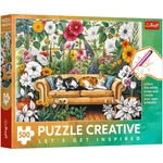 Kép 1/2 - Cicák a virágos kertben – 500 db-os Creative puzzle – Trefl