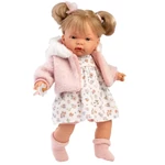 Kép 1/3 - Llorens: Joelle 38 cm-es baba hanggal virág mintás ruhában
