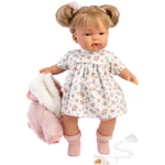 Kép 2/3 - Llorens: Joelle 38 cm-es baba hanggal virág mintás ruhában