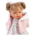 Kép 3/3 - Llorens: Joelle 38 cm-es baba hanggal virág mintás ruhában
