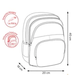 Kép 4/4 - Spirit: Foci mintás kék színű négyrekeszes ergonómikus iskolatáska