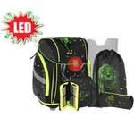 Kép 1/5 - Spirit: Panther 3D mintás, LED-es csatt iskolatáska, hátizsák 5 db-os szett