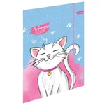 Kép 4/5 - Spirit: White Cat fehér macskás iskolatáska, hátizsák 5 db-os szett 38×17×28 cm