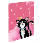 Kép 3/5 - Spirit: Cat Queen fekete cicás iskolatáska, hátizsák 5 db-os szett 38×17×28 cm