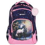 Kép 3/4 - Spirit: White Horse lovas 3D mintás lekerekített iskolatáska, hátizsák 34×26×44 cm