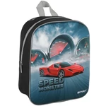 Kép 1/3 - Spirit: Speed Monster piros sportkocsi 3D mintás ovis lekerekített hátizsák 30×25×12 cm