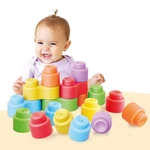 Kép 3/3 - Quercetti: Momy Soft 28 db-os puha építőkocka szett