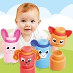 Kép 3/3 - Quercetti: Momy Soft boldog állatok 12 db-os puha építőkocka szett