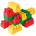 Kép 2/2 - Builder Blocks 78 db-os színes építőkocka szett – Wader