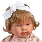Kép 2/4 - Llorens: Carla 42 cm-es síró baba virágos ruhában fejpánttal