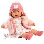 Kép 3/4 - Llorens: Carla 42 cm-es síró baba cumival szívecskés sapkában