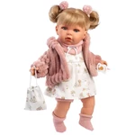 Kép 3/4 - Llorens: Júlia 42 cm-es síró baba cumival rózsaszín kabátban