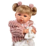 Kép 4/4 - Llorens: Júlia 42 cm-es síró baba cumival rózsaszín kabátban