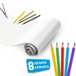 Kép 2/3 - Öntapadós színezőhenger 8 db színes ceruzával – Carioca