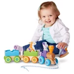 Kép 3/3 - Húzható fa vonat a farm állataival – Melissa & Doug