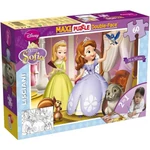 Kép 1/2 - Disney Szófia hercegnő 2 az 1-ben 60 db-os maxi puzzle és színező 70×50 cm – Lisciani