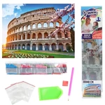 Kép 2/4 - Gyémántszemes kirakó: Róma Colosseum gyémántfestő szett 30×40 cm