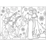 Kép 2/2 - Jégvarázs Móka és zene 2 az 1-ben 60 db-os maxi puzzle és színező 70×50 cm – Lisciani