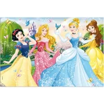 Kép 2/3 - Disney Hercegnők 2 az 1-ben 60 db-os puzzle és színező 50×35 cm – Lisciani