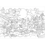 Kép 3/3 - Mickey egér – A detektív 2 az 1-ben 108 db-os puzzle és színező 50×35 cm – Lisciani