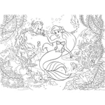 Kép 3/3 - Ariel a kis hableány 2 az 1-ben 108 db-os puzzle és színező 50×35 cm – Lisciani