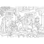 Kép 2/2 - Disney Pinokkió 2 az 1-ben maxi 35 db-os puzzle és színező 70×50 cm – Lisciani
