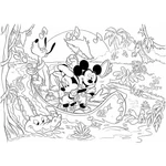 Kép 2/2 - Mickey egér 2 az 1-ben 60 db-os maxi puzzle és színező 70×50 cm – Lisciani