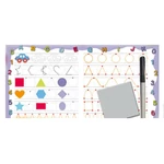 Kép 2/3 - Készségfejlesztő rajztábla letörölhető filccel: Formák – D-Toys